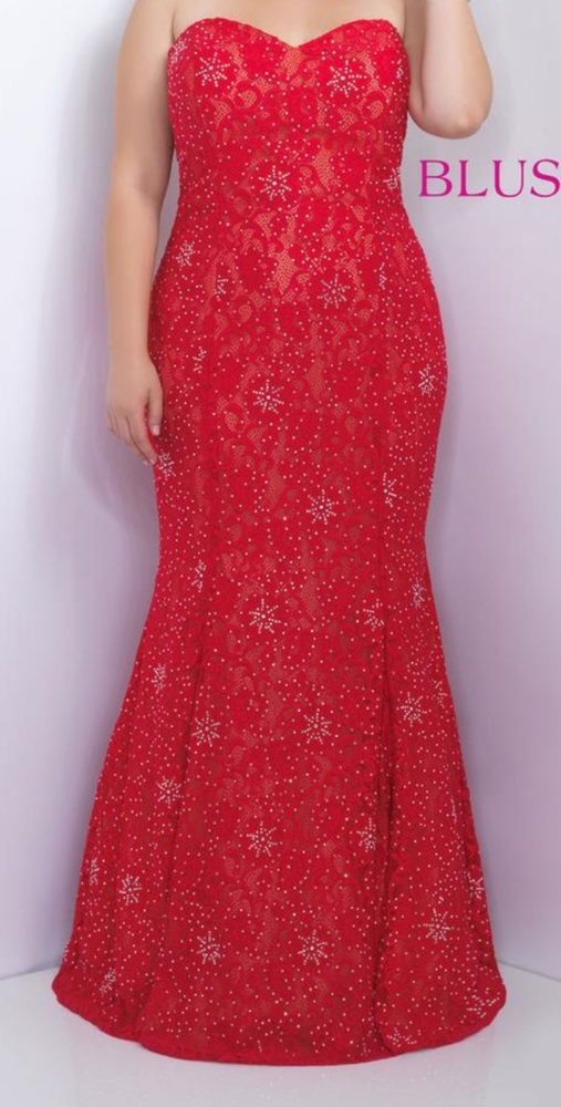 Strapless trumpet dress